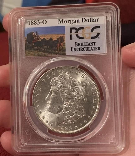 1883-O Morgan Dollar PCGS  BU New Orleans 90% Silver Coin ✨
