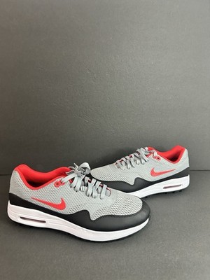 Nike Air Max 1 Golf Shoes Men's Size 10.5 Spikeless Gray Red Cleats CI7576-002