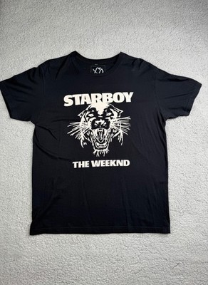 The Weeknd Starboy Panther Mens T-Shirt Black Large XO Tiger Abel