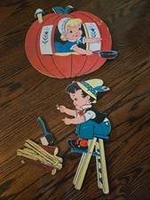 Set of 3 Nursery Rhyme Mother Goose Pin-Ups Wall hanging Dolly Toy Co