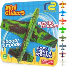 Foam Airplane Toy Glider - Fun Outdoor Launcher for Kids Stocking Stuffers