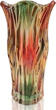 Glass Flower Vase, Large Tall Crystal Coloured Flower Vases, Colorful Flower Va