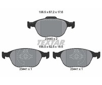 Textar BremsbeläGe Q+ Vorderachse FüR Ford Focus ST170 Tourneo Transit Connect