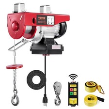 Wireless Electric Hoist, 440 lbs 110V Electric Steel Wire Winch with Wireless Re