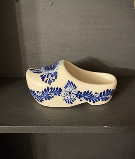Delft Clog Blue & White Ceramic 12cm Long