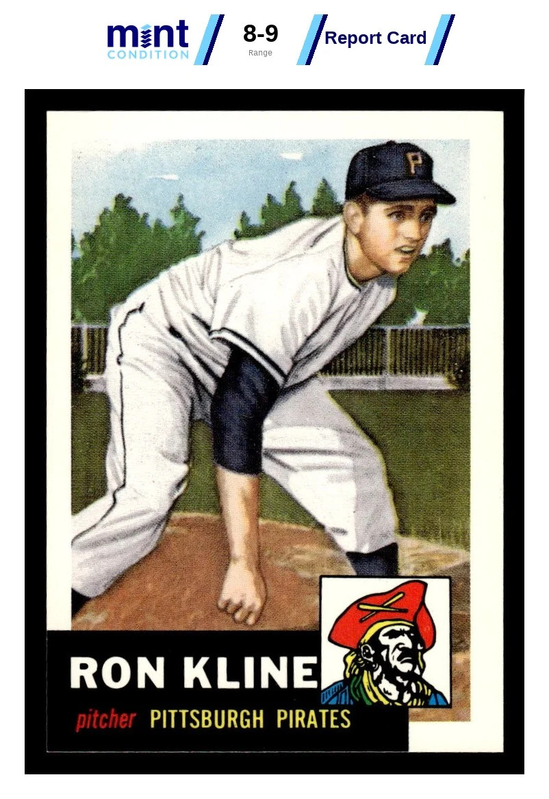 1991 TOPPS ARCHIVES 1953 RON KLINE 175 MINT MCG 9 BASEBALL PITTSBURGH PIRATES