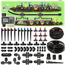 233FT Drip Irrigation System with Timer for Garden Kit Automatic Irrigation E...
