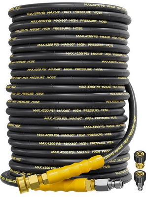 #ad 4200PSI Pressure Washer Hose 125FT with 3 8quot; Swivel Quick Connect for Cold Ho... $164.31