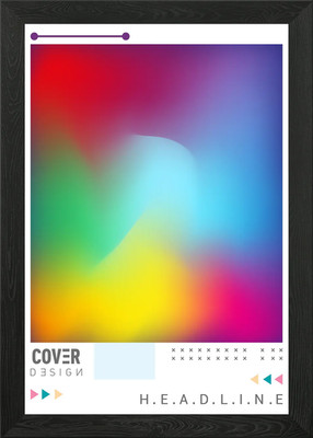 Abstraktes Cover-Design mit Farbverlauf gerahmtes Wandbild Poster Leinwanddruck Bild