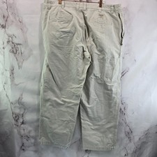 Columbia Pants Mens 40 X 30 Khaki Cotton Canvas Straight Leg Twill Zip Pocket