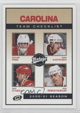 2001 Upper Deck Vintage Team Checklist Arturs Irbe Sami Kapanen Jeff O'Neill je2