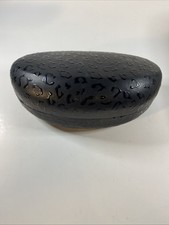 Black Cheetah Print Hardshell Glasses Clamshell Eye Glass Sunglasses Case