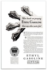 Vintage Original 1930s Ethyl Gasoline Original Print Ad (7in x 10) Advertisement