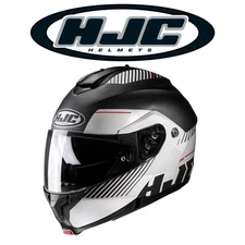 HJC C91 PROD Modular Motorcycle Helmet - Black-White / MC5SF - CHOOSE YOUR SIZE