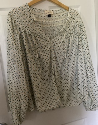 Universal Thread Blouse Floral Boho Peasant Womens Size Medium