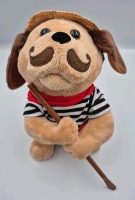 Cuddle Barn Gondolier Singing Plush Dog Venice Gondola. Sings  O Sole Mio