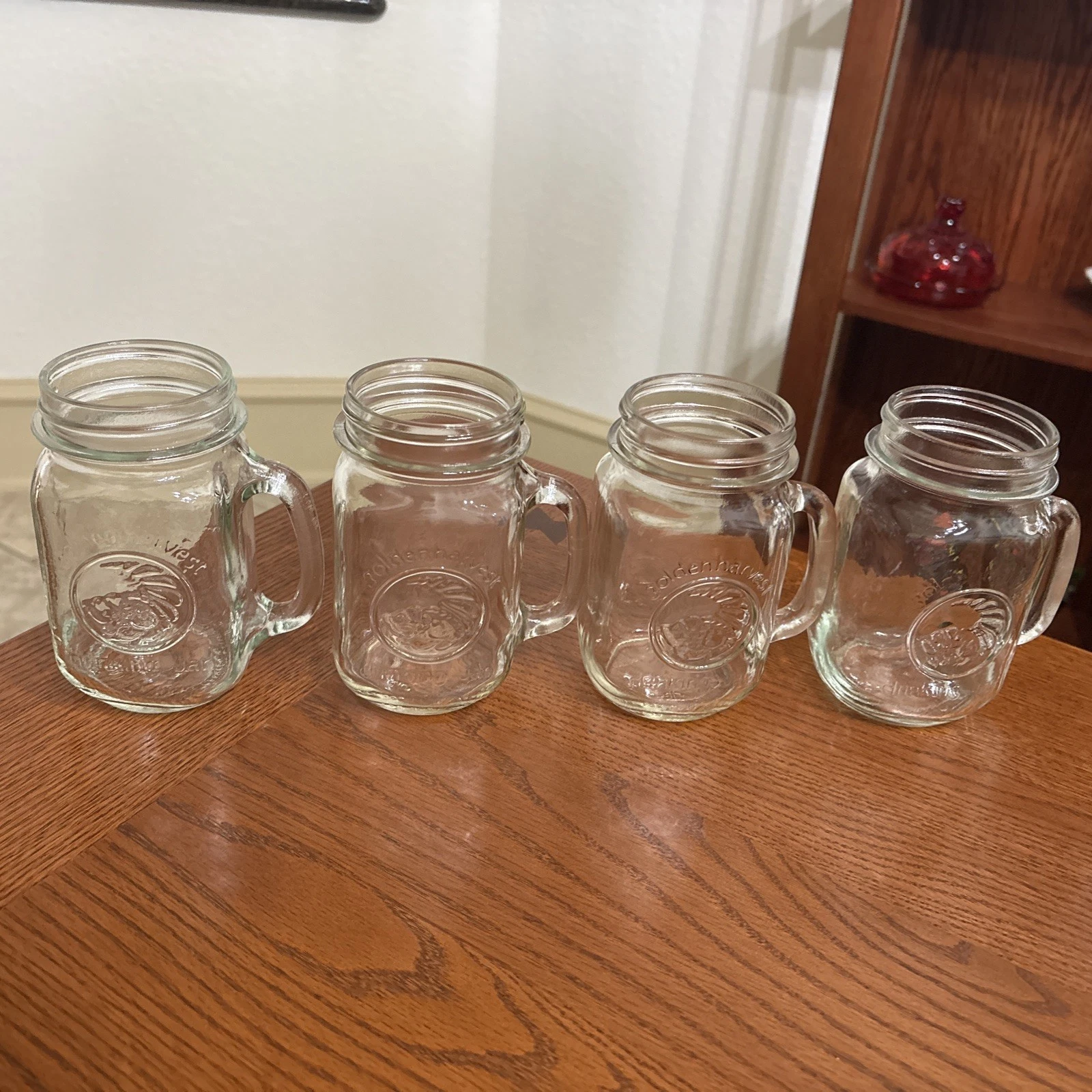VTG Golden Harvest Ball / Mason 16oz Jar Drinking Mug Set of 4