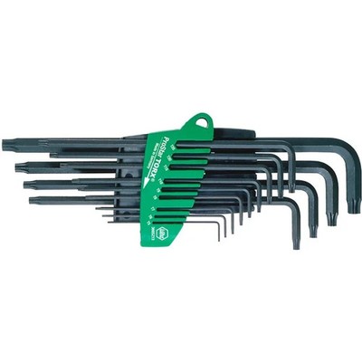 Wiha 24312, Pin Wrench Set with ProStar Holder 13-Piece | Torx Angle Wrench Set