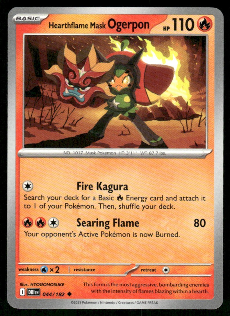 2025 Scarlet & Violet Series - Destined Rivals Hearthflame Mask Ogerpon Uncommon