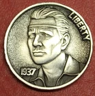 HOBO Nickel Tonto The Lone Ranger Made from a Real US Buffalo Nickel