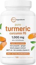 Micro Ingredients Turmeric Curcumin Supplement 1,000mg - Enhanced Absorption
