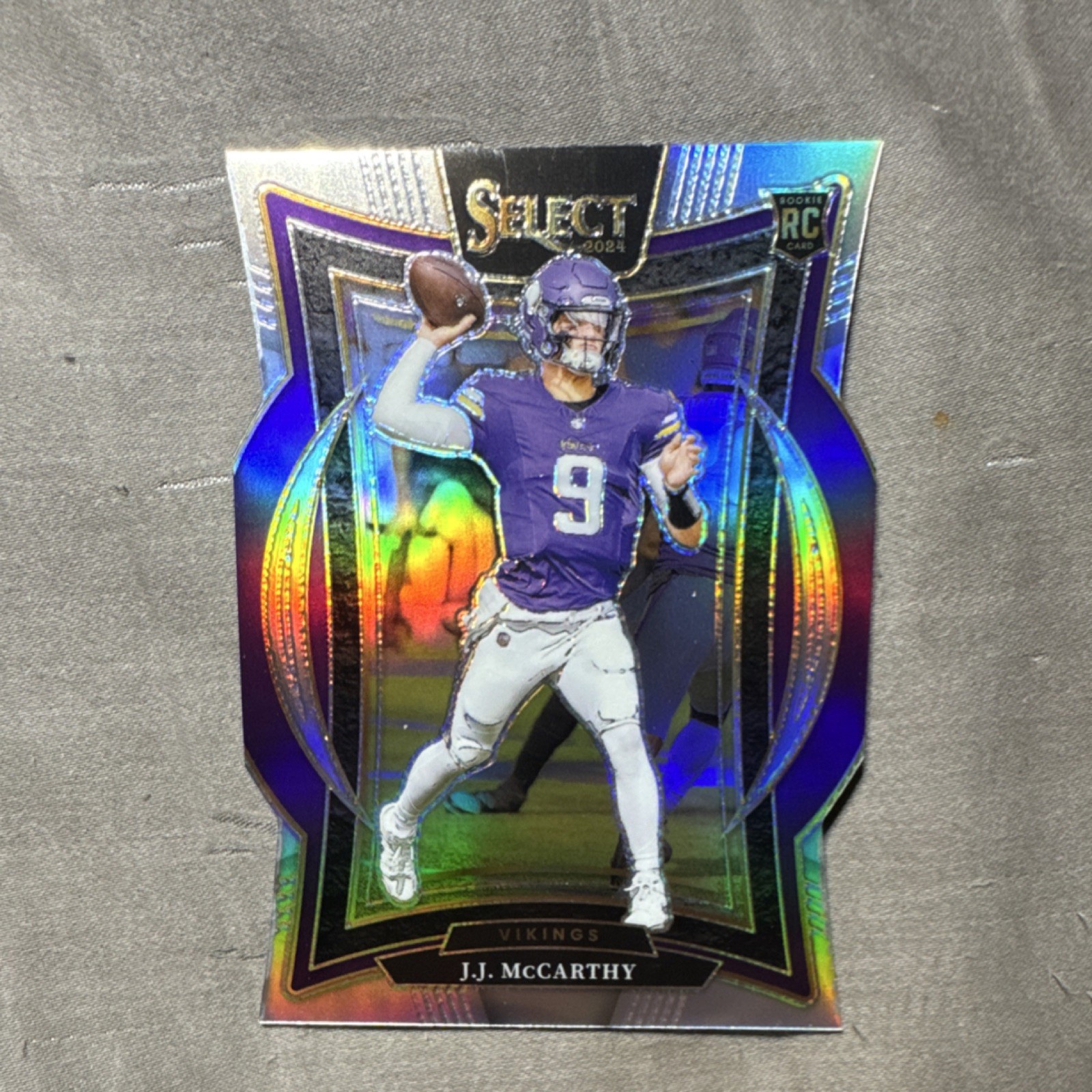 2024 Panini Select J.J. McCarthy Vikings Rookie Silver Prizm Concourse  die cut
