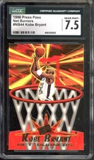 1996 Press Pass #NB44 Kobe Bryant Rookie CSG 7.5 Net Burners HOF Basketball Card. rookie card picture
