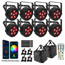 Chauvet DJ SlimPAR T6BT ILS Compact Wash Lights8 Pack with Carry Bags idjnow