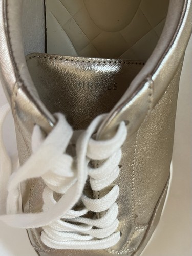 Birdies SZ 7.5 The Cardinal Mica Sneaker Low Top Leather Gold Lace Up - Picture 7 of 12