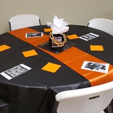 Premium Satin Table Runners in Pack of-" x 108" for Rectangular and 12 Orange