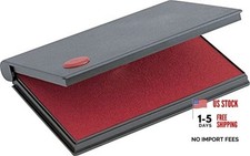 Stamp Pad, Felt, Size No.2, 6-1/4" X 3-1/2", Red Ink 6.25 x 3.5 inches