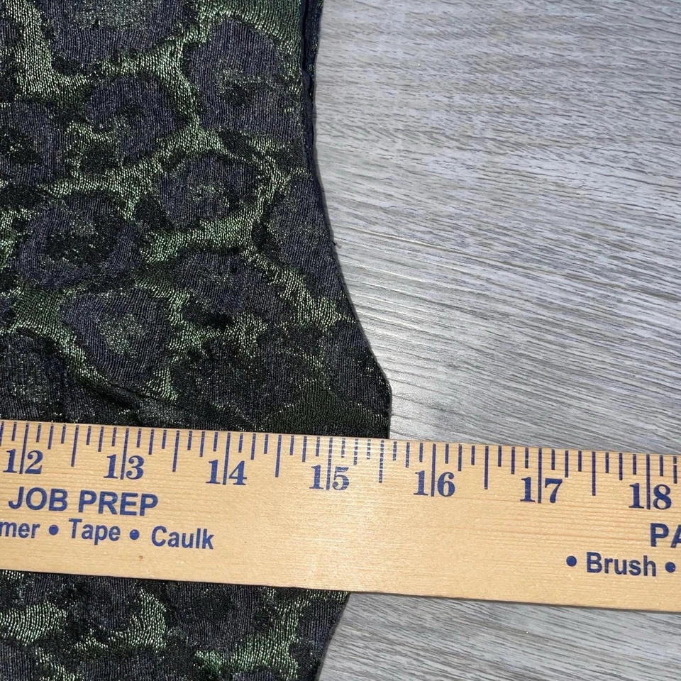 ALICE + OLIVIA женское платье размер 8 без рукавов v-образным вырезом черный зеленый принт - Изображение 4 из 4