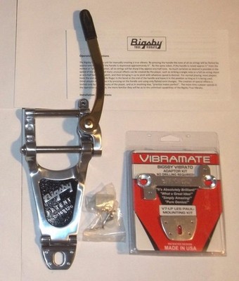 Bigsby  B7 Chrome Tailpiece & Vibramate V7-LP~6'' To Centerline Of STP~USA~New
