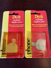 MODULAR DUPLEX JACK allow use of 2 phones on 1 jack Lot x2pks Do It 518844