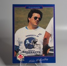 Jogo 1991 CFL Mike McCarthy #219 Toronto Argonauts Football Trading Card