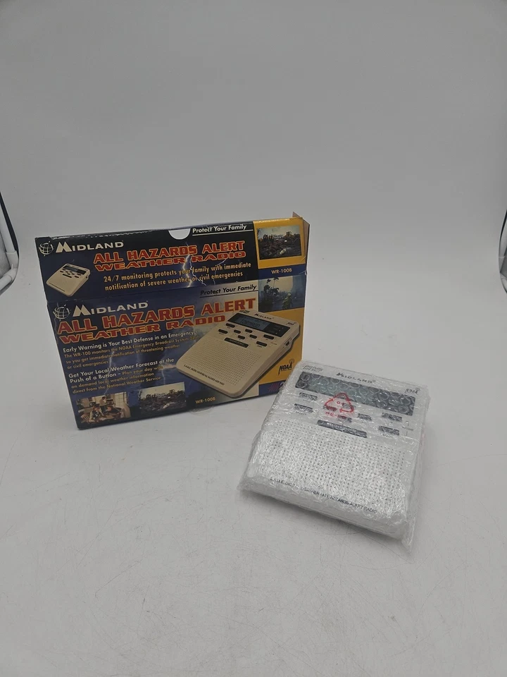 Midland WR100 SAME Digital NOAA Weather Alert Radio All Hazards WORKS New - Image 2 of 4