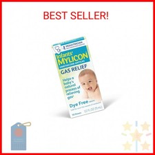 Mylicon Gas Relief Drops for Infants and Babies, Dye Free Formula, 0.5 Fluid Oun