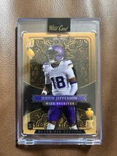 2026 Wild Card 5 Card Draw Black Tie Justin Jefferson 10 Of Spades 1/1