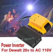 Power Inverter Outlet  Adapter Compatible with Dewalt 18v 20v Battery to 110V AC