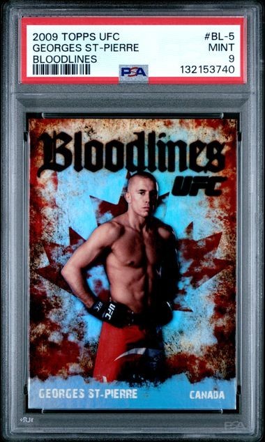 2009 Topps UFC #BL-5 Georges St-Pierre : Bloodlines : Rookie : PSA 9