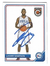 JaKARR SAMPSON PHILADELPHIA 76ERS SIGNED CARD PACERS KINGS NUGGETS CHICAGO BULLS