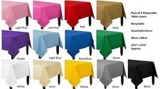 Pack of 4 & 8 Disposable Paper Table Covers / Table Cloths - Square 90CM X 90CM