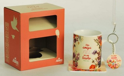Pack Taza, Llavero, y Posavasos / Una Amiga Fiel - Proverbios 18:24