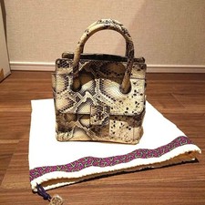 Tory Burch Snake Leather Shoulder Bag with Removable Strap, Near Mint