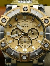 Invicta Bolt Surge 52MM Japan Chronograph Ivory Yellow Ivory Strap Men's Watch