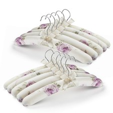 Anti Slip Satin Padded Clothes Hangers for Women Foam Sweater Hangers - Fancy...