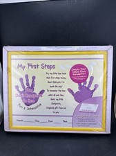 Handprint Memories   My First Steps Baby shower Gift   