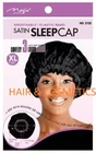 Magic Collection Satin Sleep Cap Breathable / Elastic Band X Large Black-2122!!!