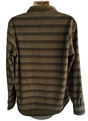 NEW Men's L Arizona Jeans Colorado Sage Striped Flannel Velour Microfiber Fleece - Picture 3 of 6