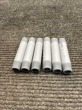 Lot of 6 Nipple Thread/Thread PVC Pipe 1/2" x 4"